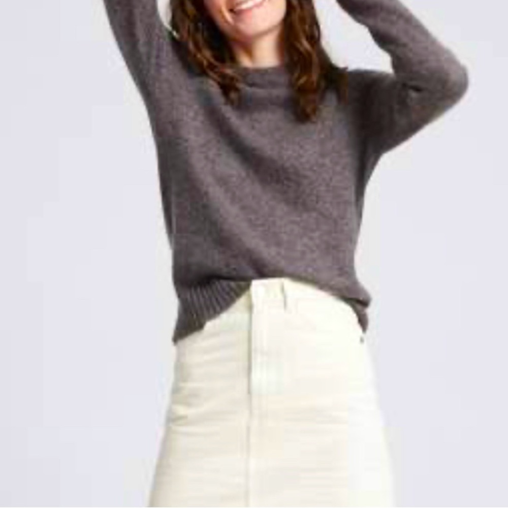 Naadam cashmere sweater in heathered brown